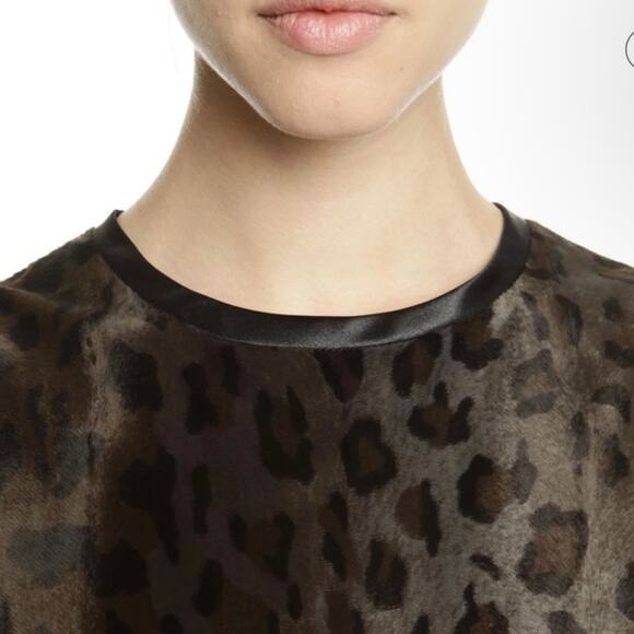 Sportmax Code Faux Fur Leopard Print Dress size US 8 - Picture 8 of 13